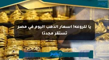 يا للروعة! أسعار الذهب اليوم في مصر تستقر مجددَا